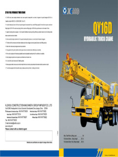 XCMG QY16D Specifications