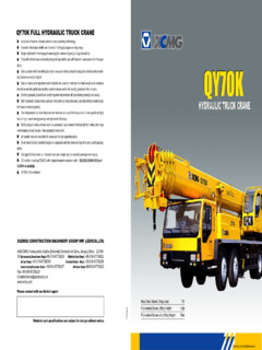 XCMG QY70K Specifications