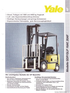 Yale GLP 20 AF Specifications