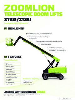 Zoomlion ZT68J Specifications