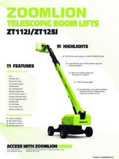 Zoomlion ZT125J Specifications