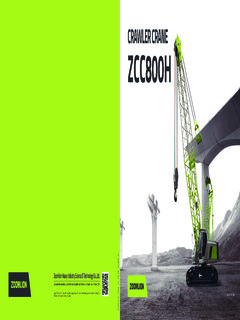 Zoomlion ZCC800H Specifications