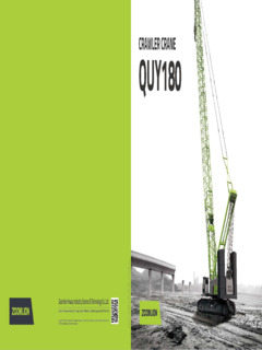 Zoomlion QUY180 Specifications