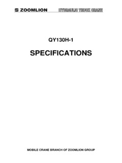 Zoomlion QY130H-1 Specifications