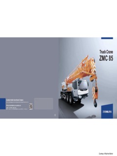 Zoomlion ZMC85 Specifications